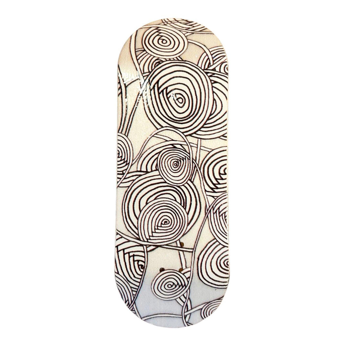 FlatFace G16 Fingerboard Deck - Mike Spiral White on White