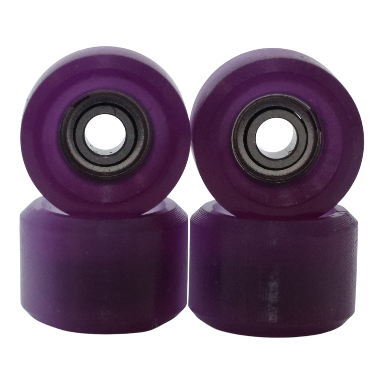 FlatFace x Blistered G1 Bearing Fingerboard Wheels - Clear Sunshift into Purple