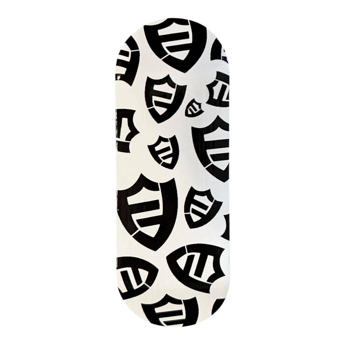FlatFace G16 Fingerboard Deck - Logos Black on White