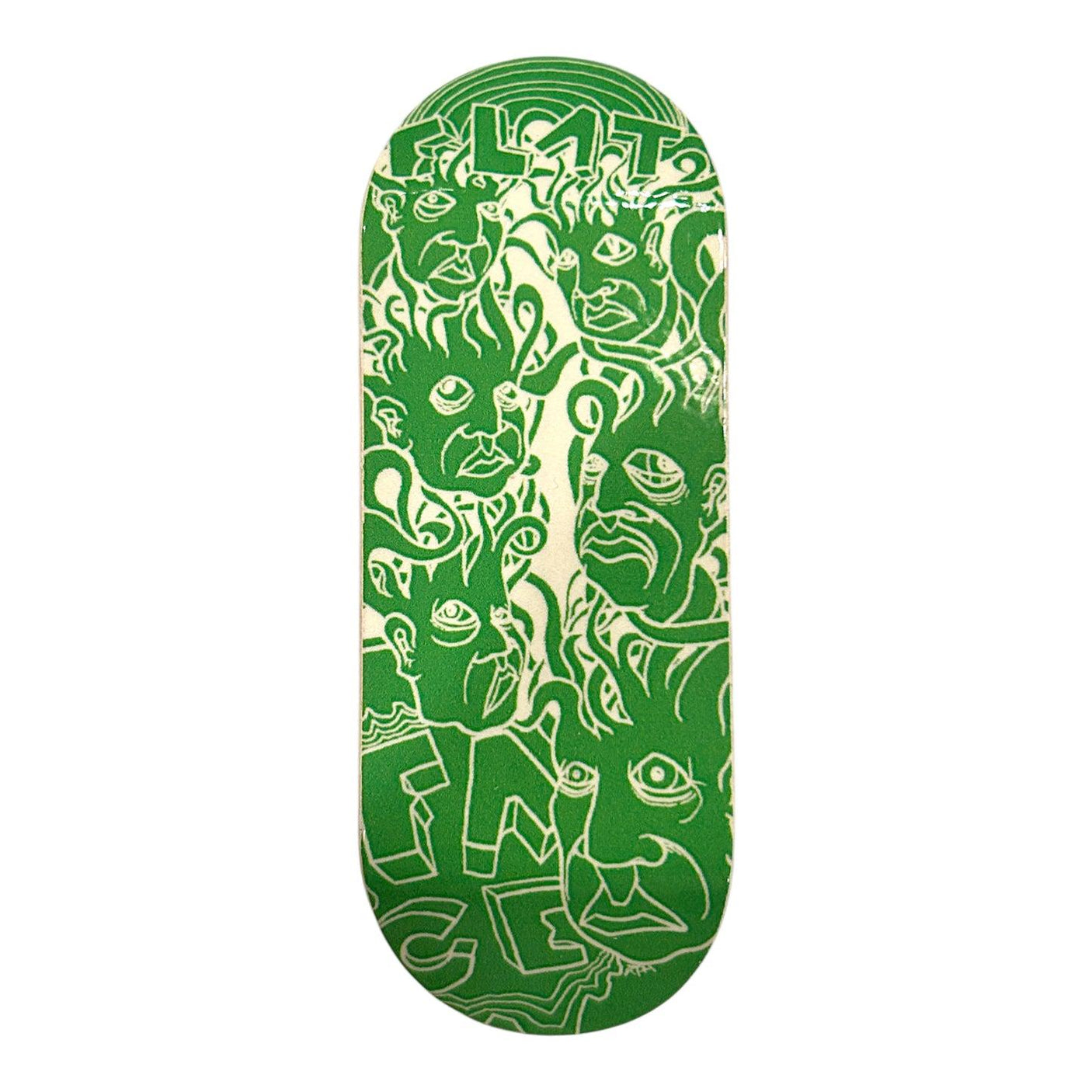 FlatFace G16 Fingerboard Deck - Zeph Green White GLOW