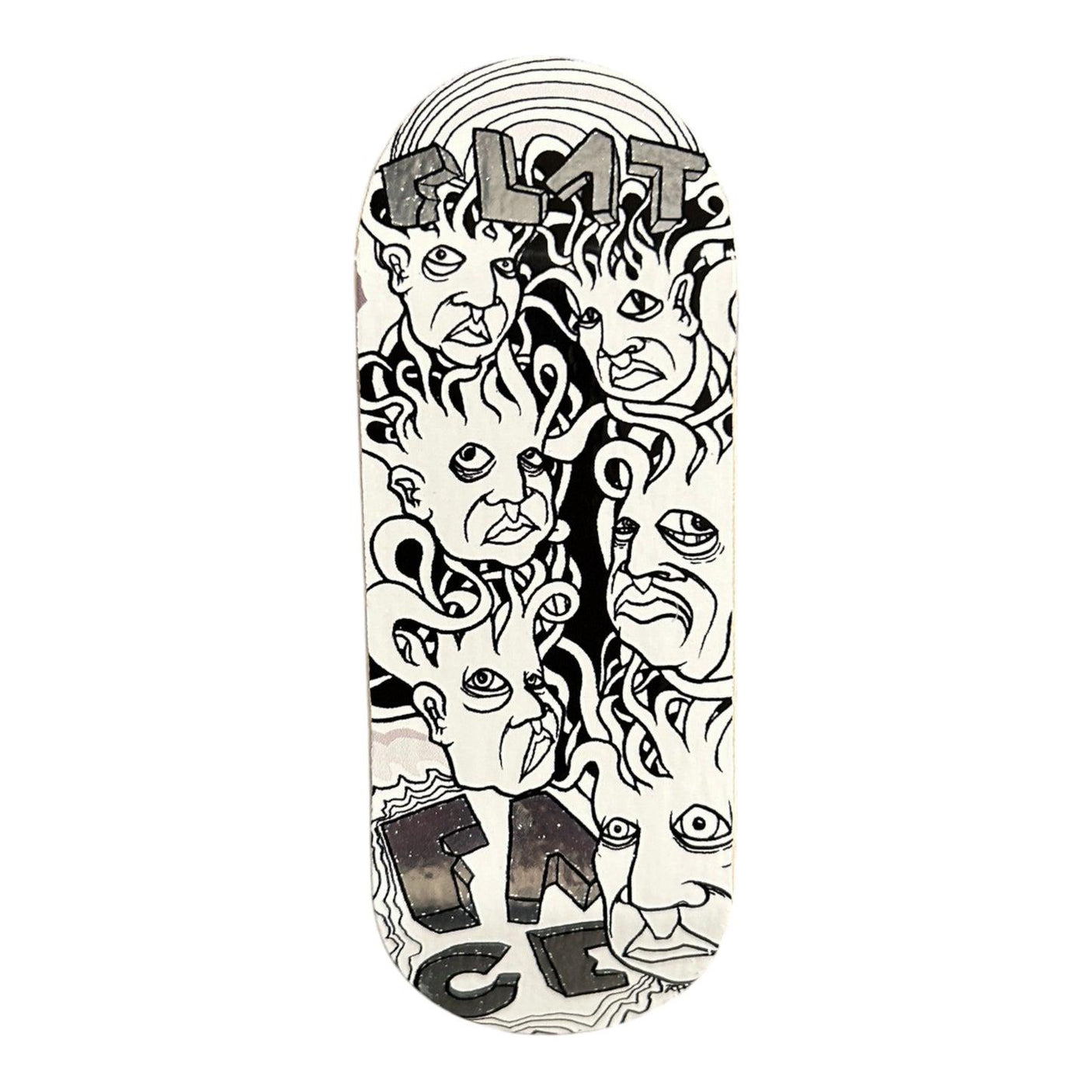 FlatFace G16 LE Fingerboard Deck - Zeph White SE Silver Metallic