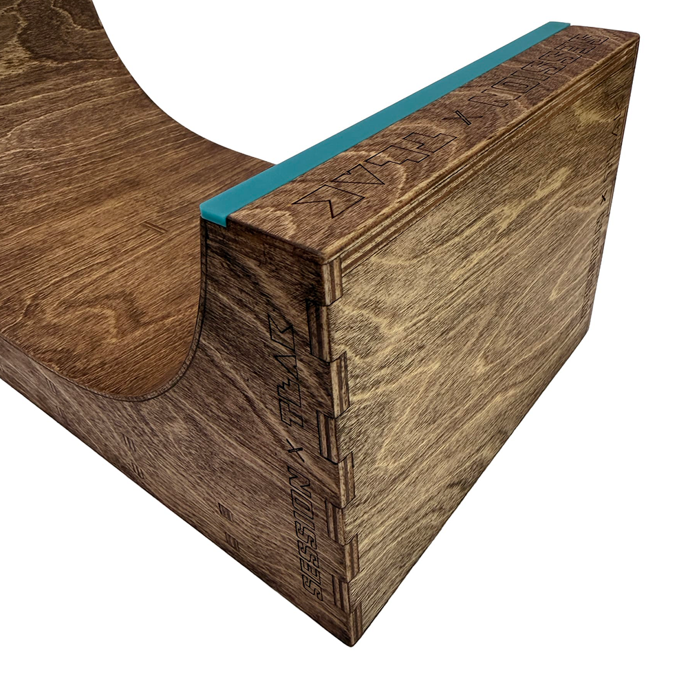 Teak Tuning x Session Fingerboard Ramp - Two Face Half Pipe w/ Acrylic Coping