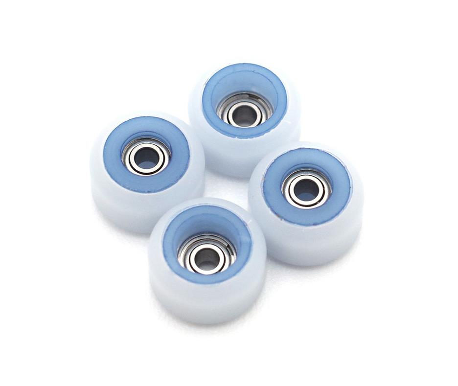 FlatFace Fingerboard Dual Durometer V2 Bearing Wheels - Blueberry and White