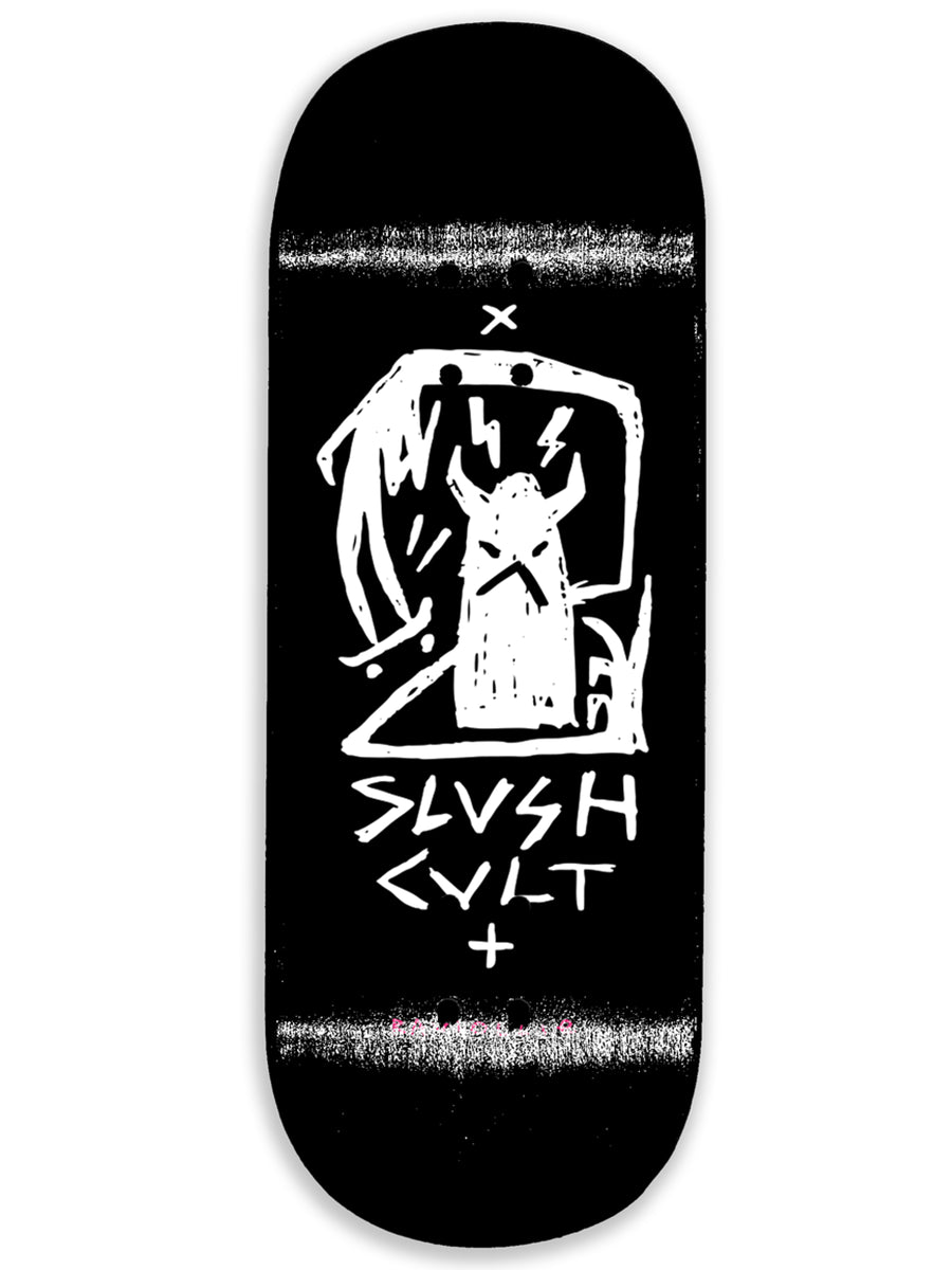 Slushcult Fingerboard Deck - Evil Control Black