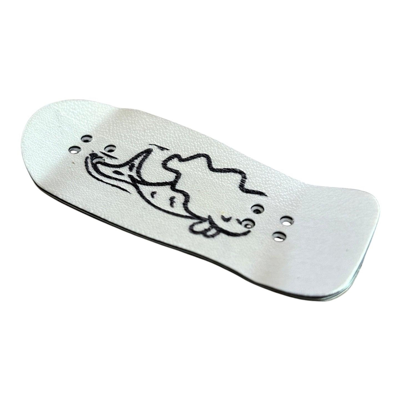FlatFace x Duck Decks Wood Pekin Mermaid Fingerboard Deck - Red Zeph