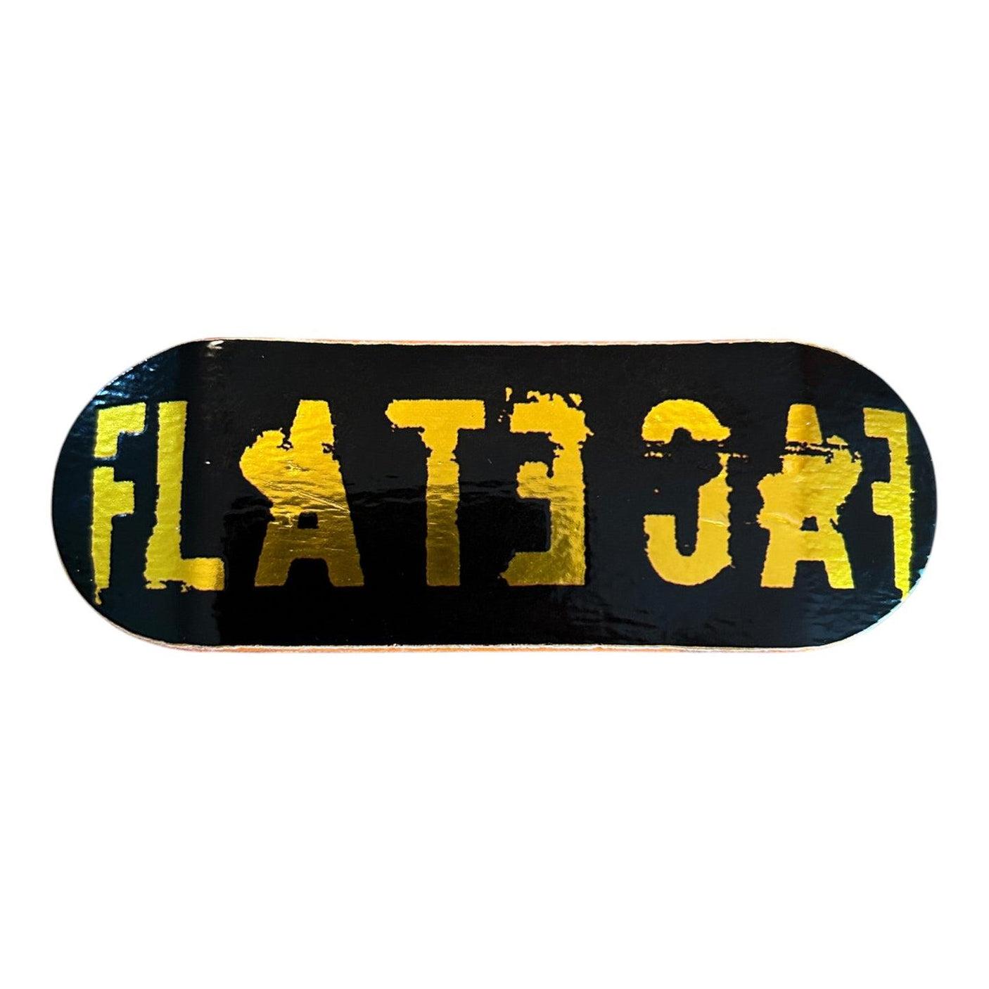 FlatFace G4 Fingerboard Deck - Stencil 2005 Real Wear Gold Metallic