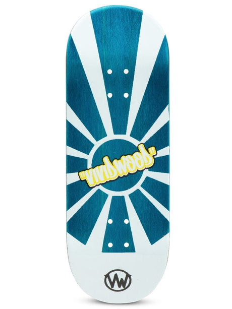 VividWood Fingerboard Deck - Green Sunrise