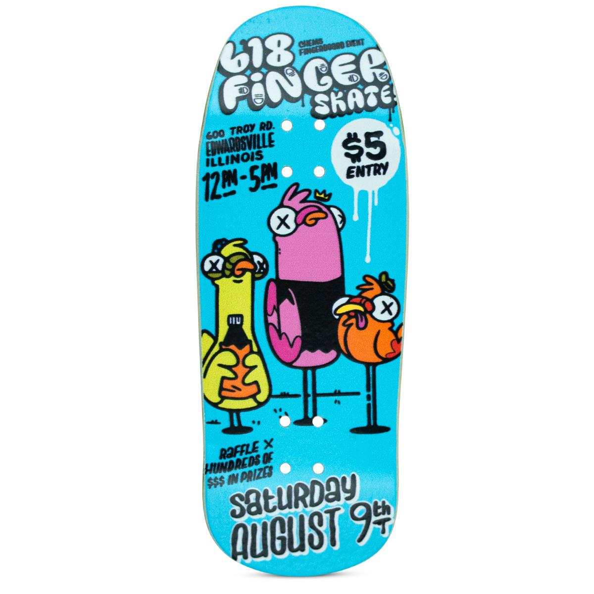 Chems Fingerboard Deck - 618 Finger Skate Big Flyer