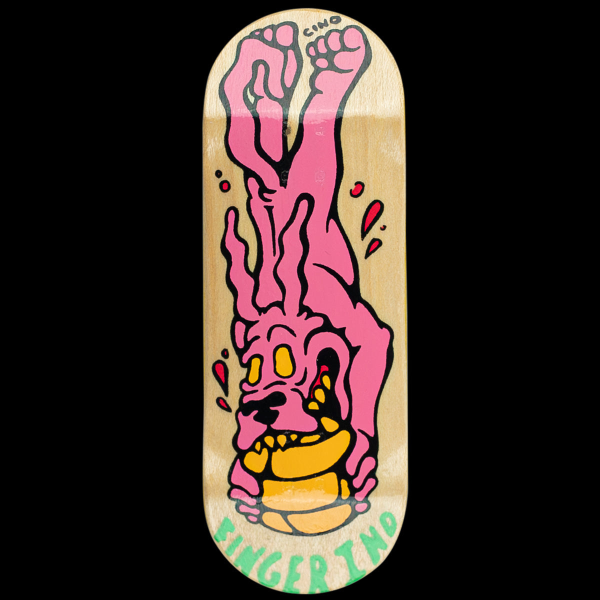 Finger Industries x CINO Fingerboard Deck - Dog Finger