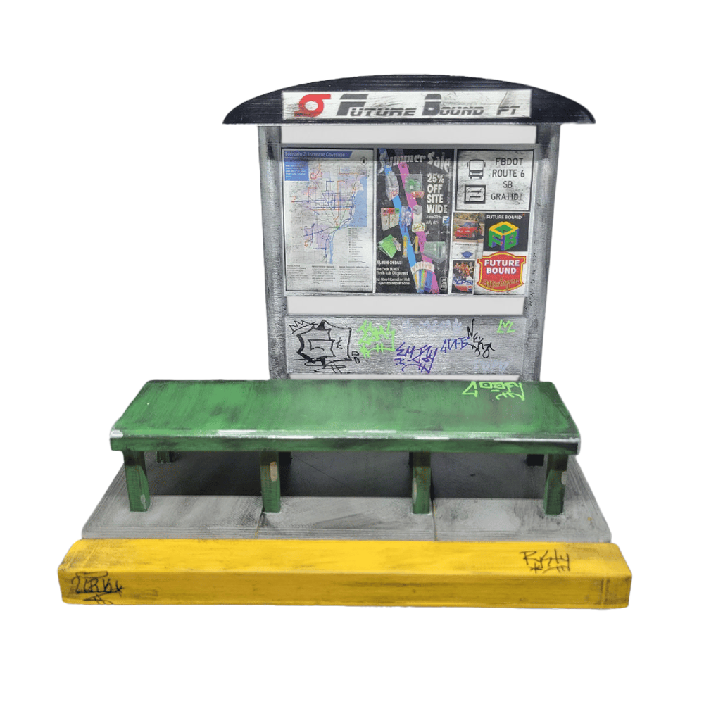 FutureBoundPrints Fingerboard Ramp - Bus Stop