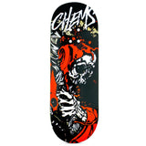 Chems Fingerboard Deck - Black Red Grim