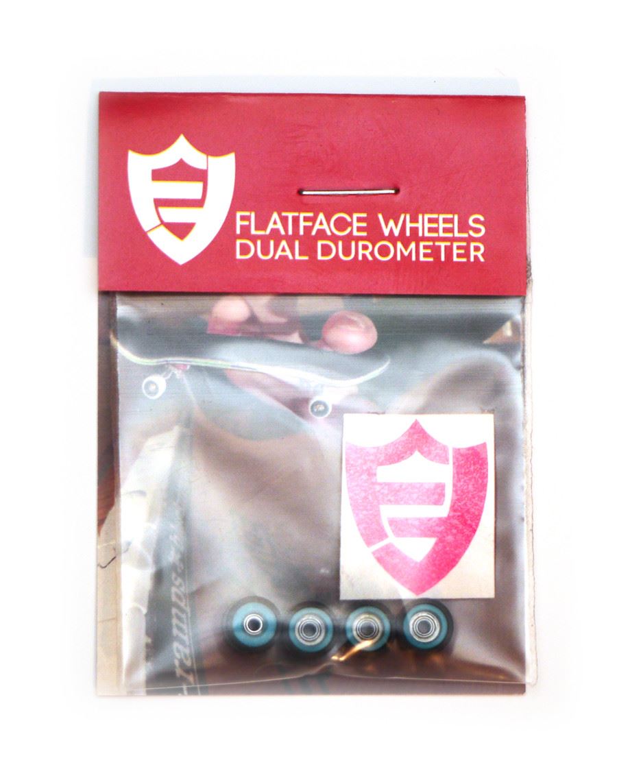 FlatFace Fingerboard Dual Durometer Bearing Wheels - White