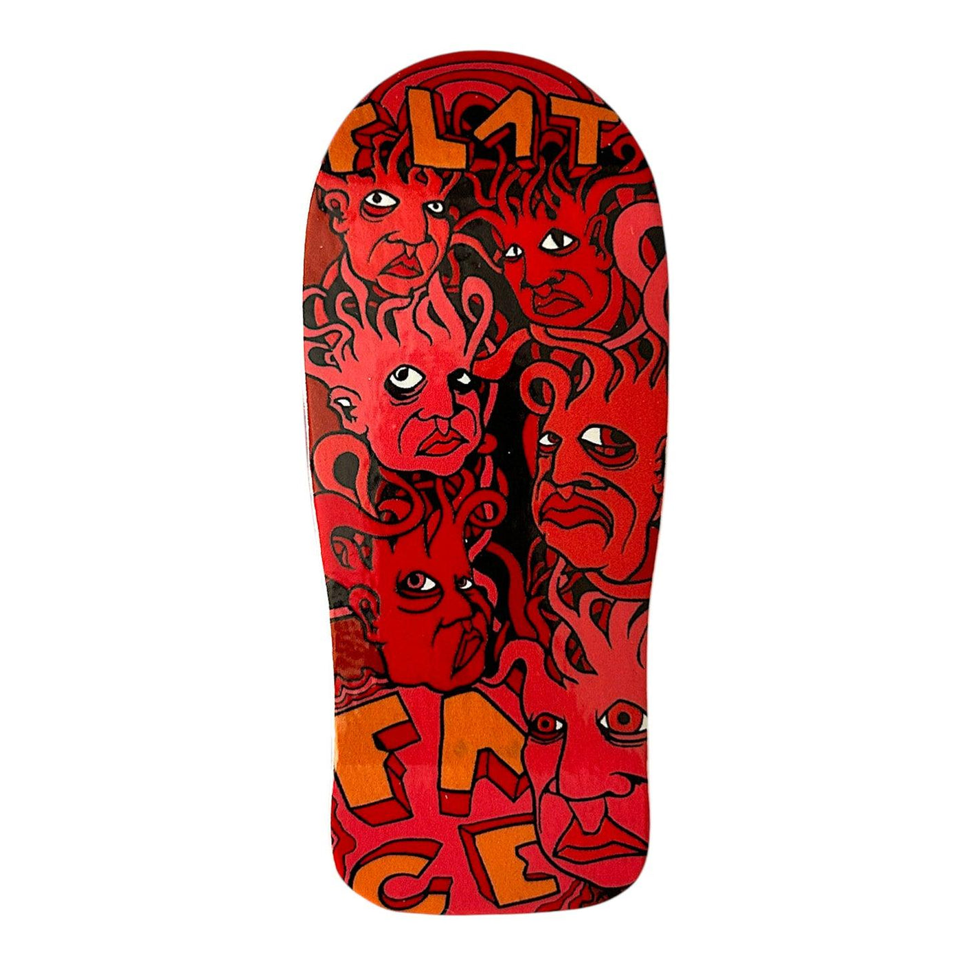 FlatFace x Duck Decks Wood Pekin Mermaid Fingerboard Deck - Red Zeph