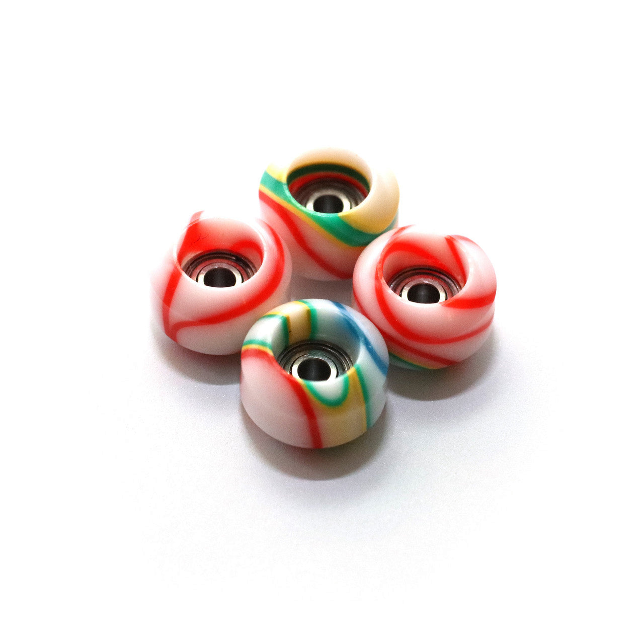 FlatFace Street Shape Fingerboard Wheels - Candy Swirl