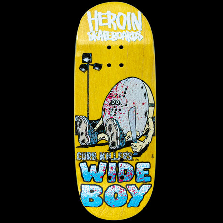Chems x Heroin Skateboards Fingerboard Deck - Curb Killers Wide Boy