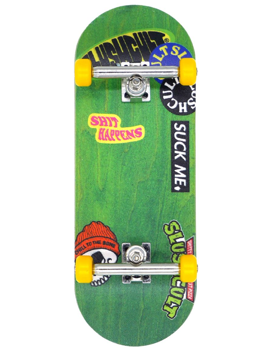 Slushcult Grom Fingerboard Complete - Sticker Slap Green