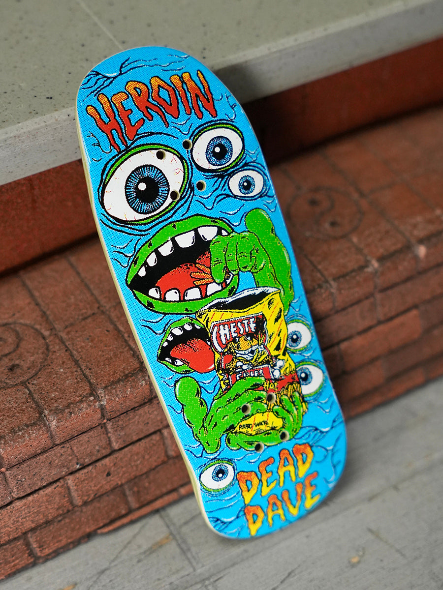 Chems x Heroin Skateboards Fingerboard Deck - Dead Dave Mutate or Die
