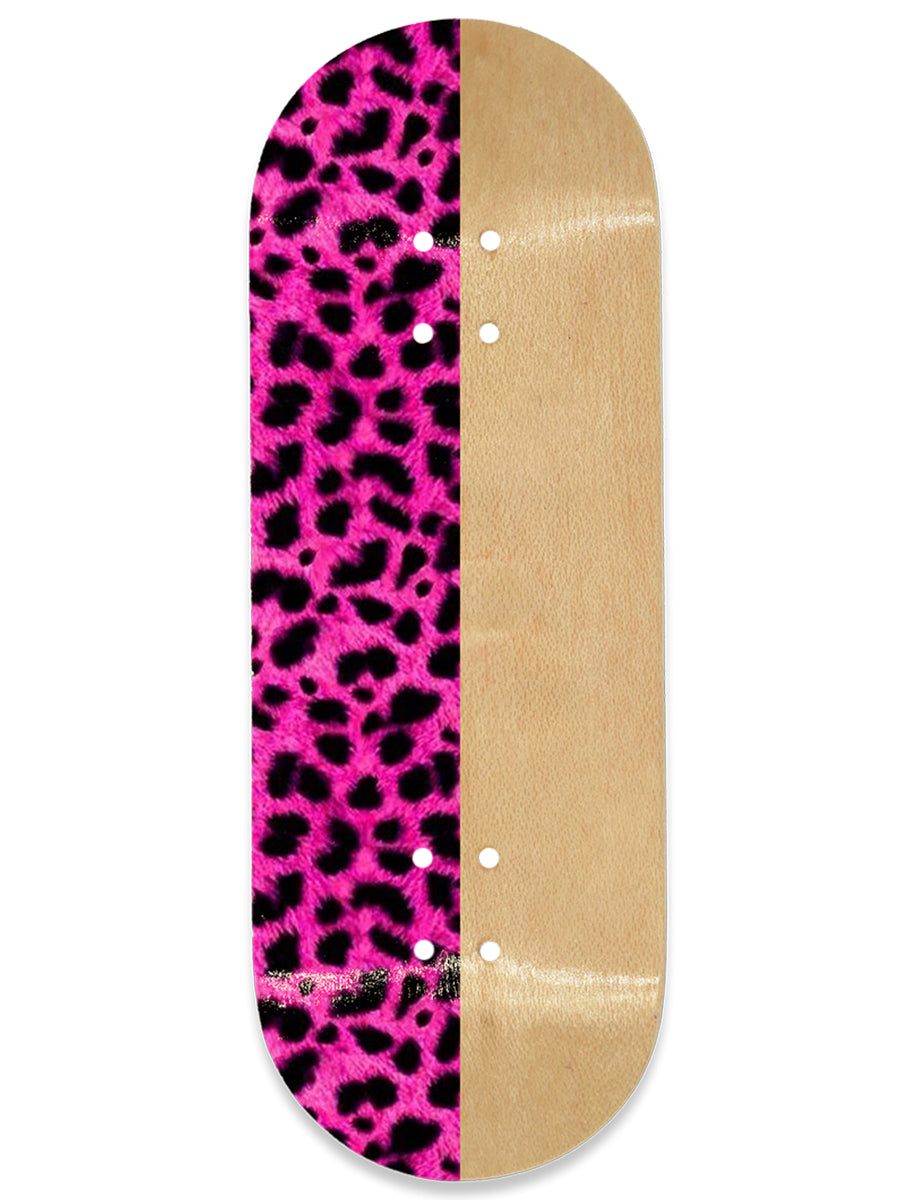 Awful Fingerboard Deck - Pink Leopard Split