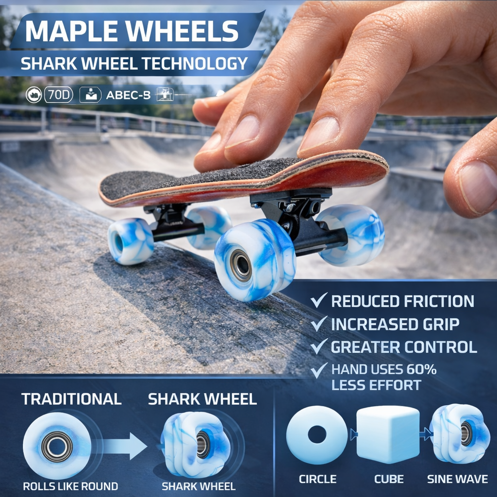 Maple Shark Fingerboard Wheels