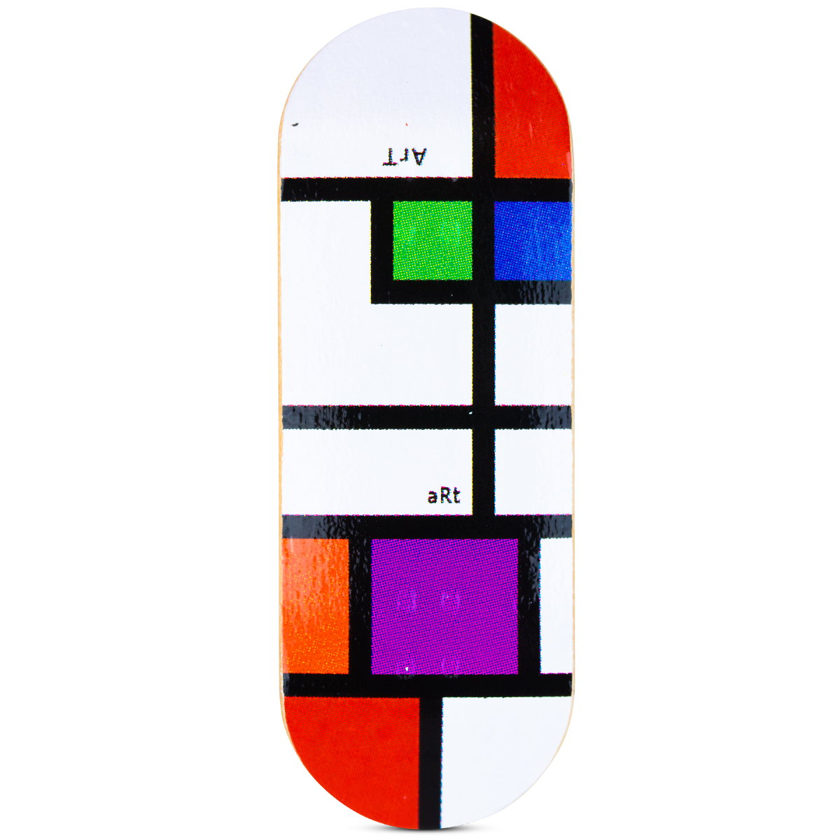 Red Wolf Fingerboard Deck - Stained Glass
