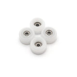 FlatFace Fingerboard Dual Durometer V2 Bearing Wheels - White and White