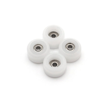 FlatFace Fingerboard Dual Durometer V2 Bearing Wheels - White and White