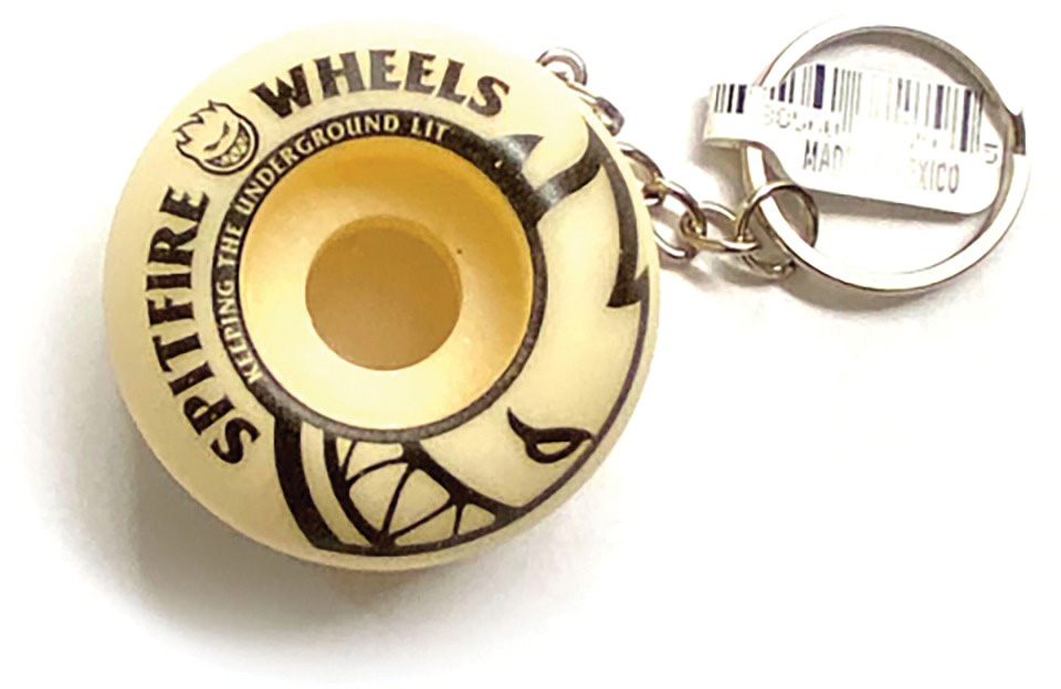 Spitfire Natural Wheel Keychain