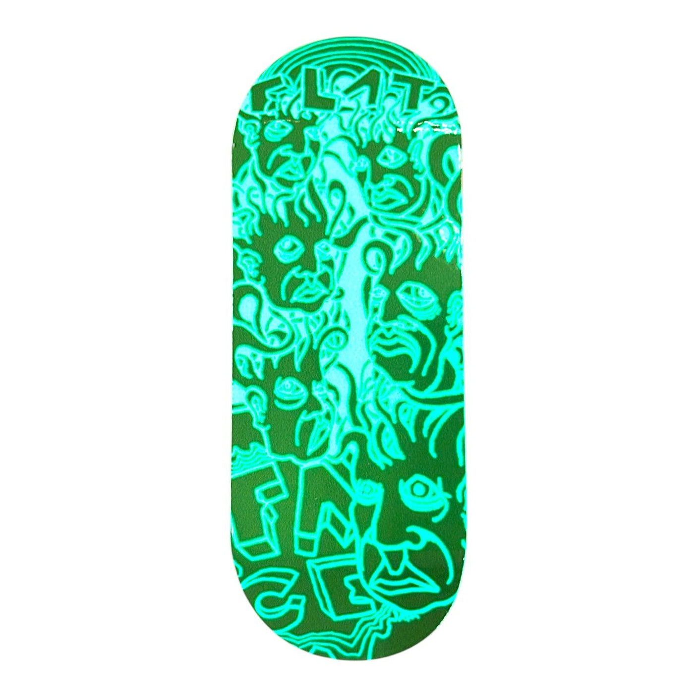 FlatFace G15 Fingerboard Deck - Zeph Green White GLOW