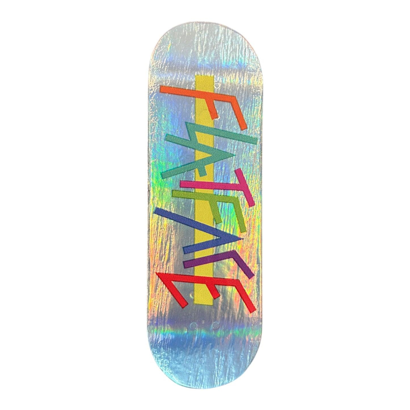 FlatFace G15.12 Fingerboard Deck - Neon Diner Silver Holo Metallic