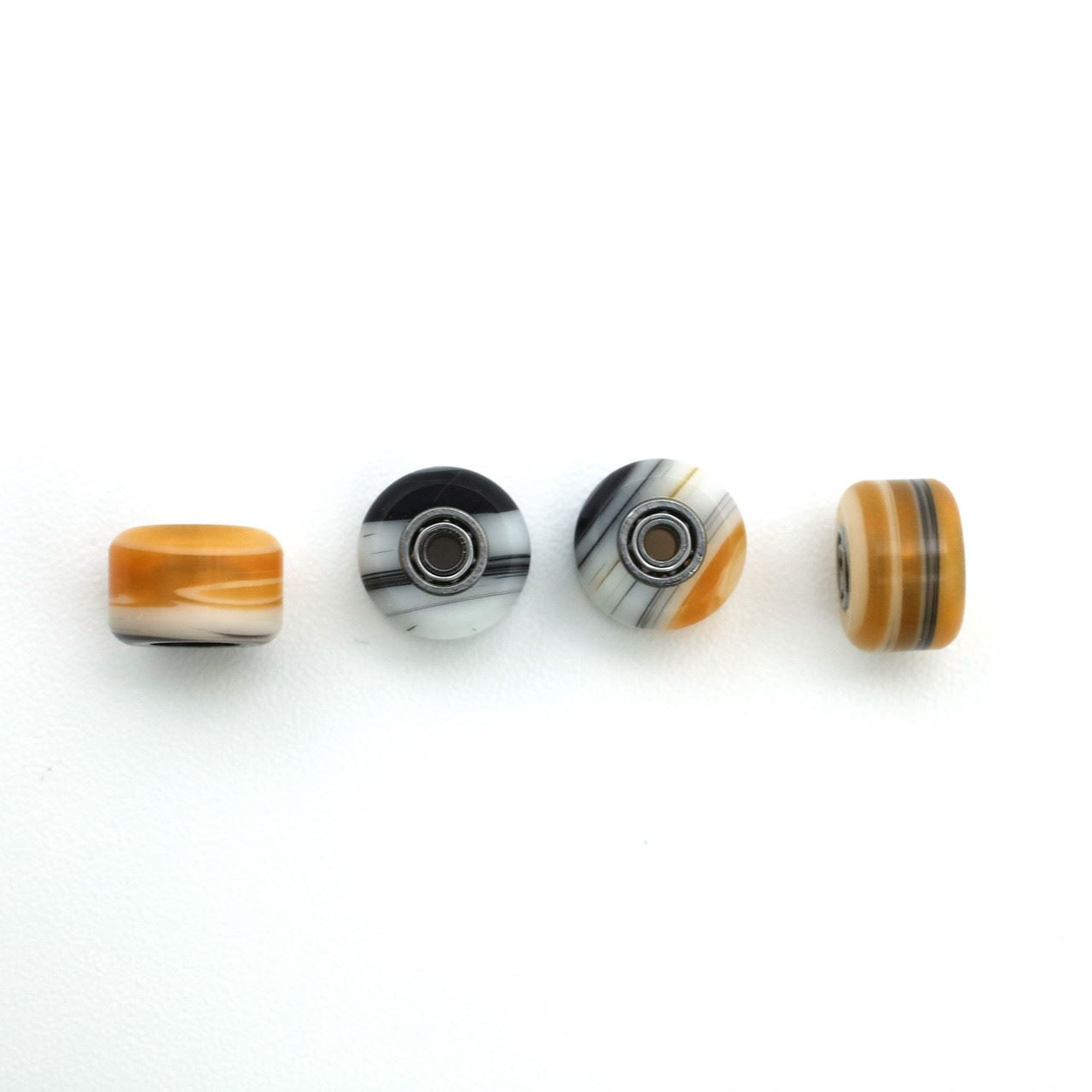 FlatFace Fingerboard G9 Dual Bearing Wheels - Swirl - Moose Tracks and Honey