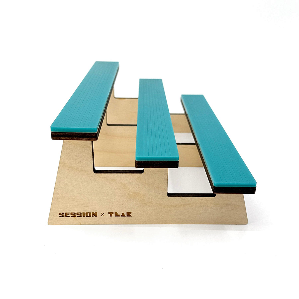 Teak Tuning Fingerboard Ramp - The Bleacher w/ Acrylic Surface