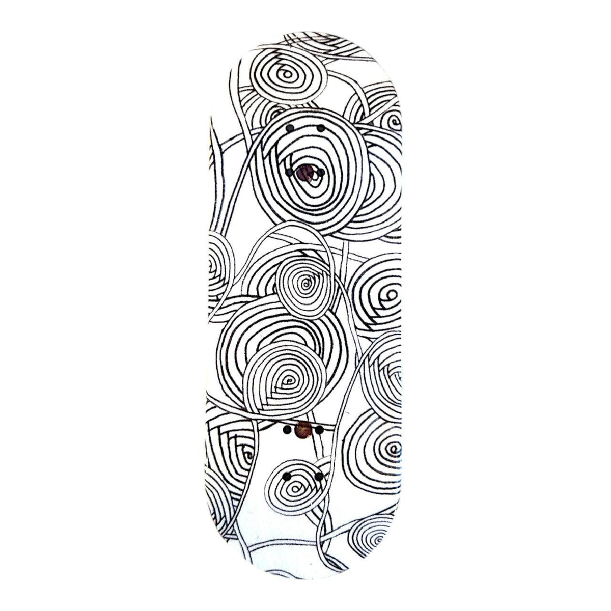 FlatFace G16 Fingerboard Deck - Mike Spiral White on White