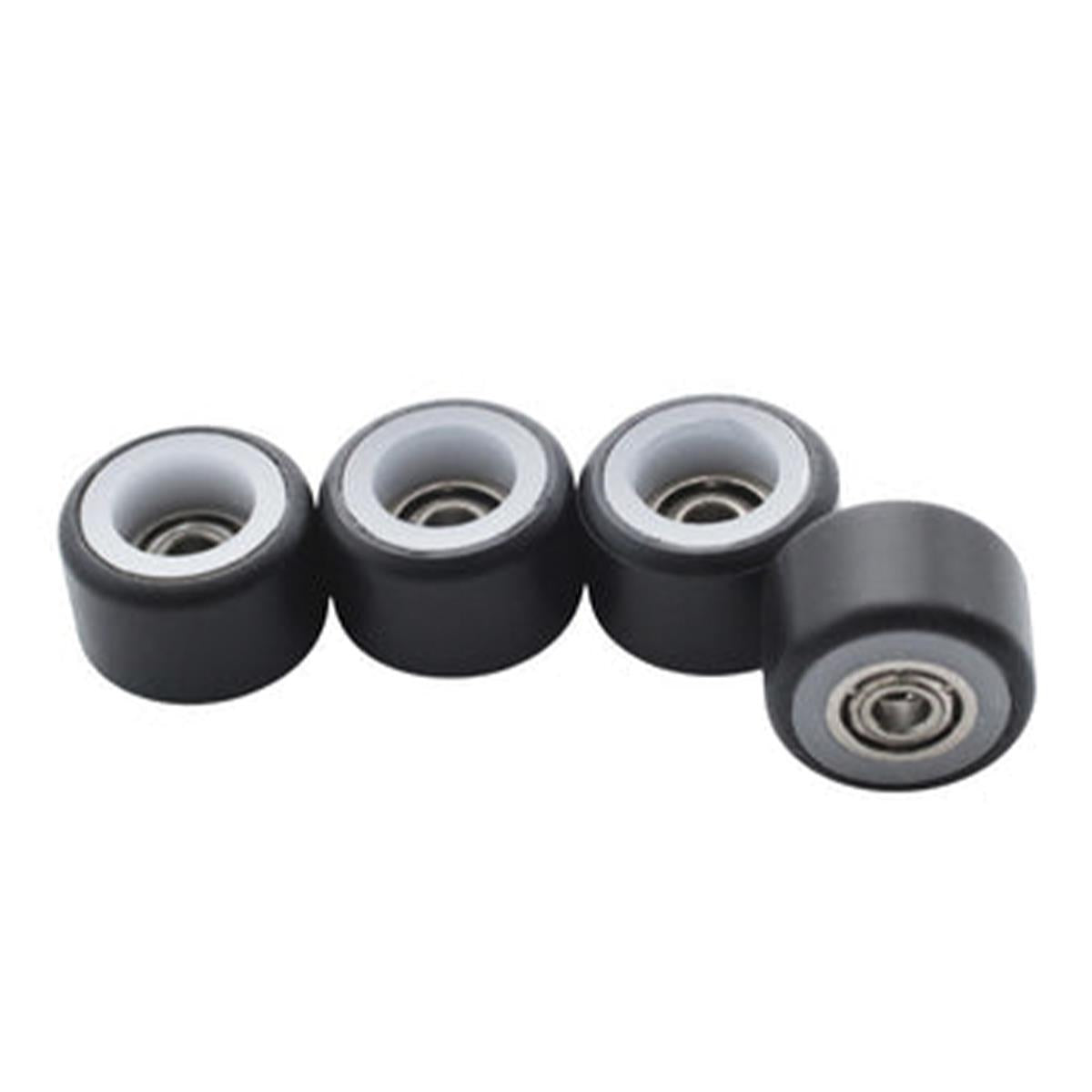 FlatFace Fingerboard Dual Bearing Dual Durometer V1 Wheels - White/Black