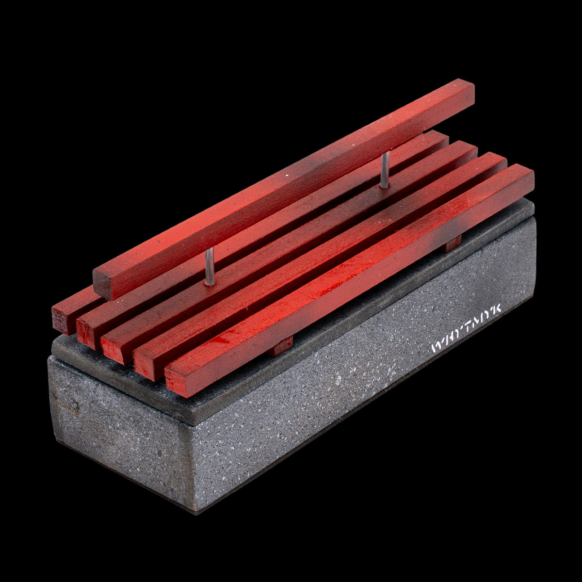 WhytMykConcrete Fingerboard Ramp - Double Bench Box
