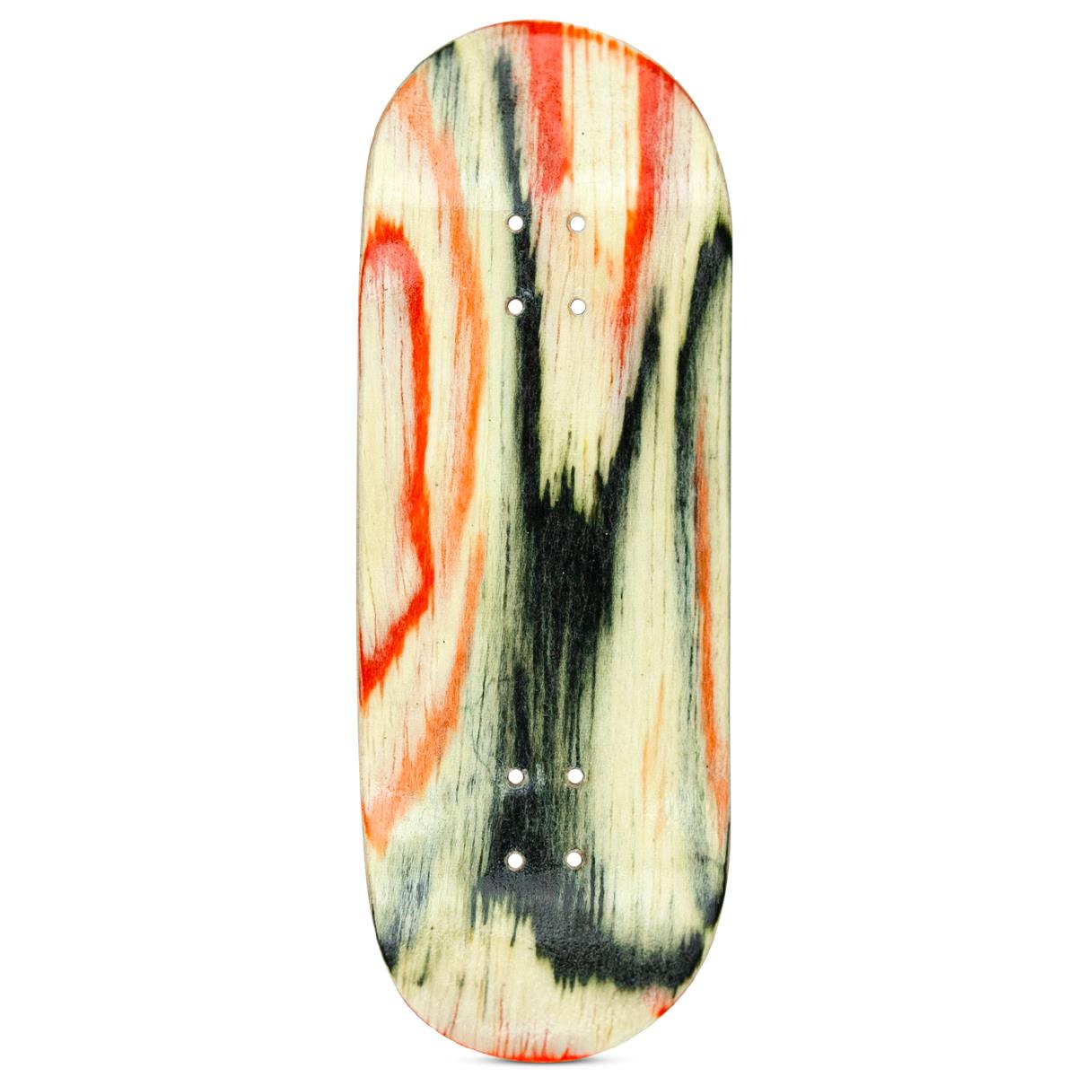 8THREE8 Fingerboard Deck - Orange and Black Swirl