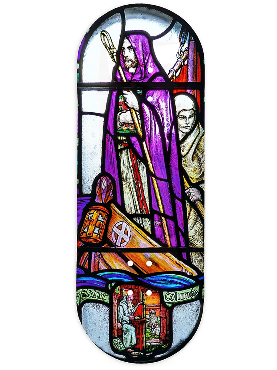 Teak Tuning Fingerboard Deck - St. Columba Stained Glass