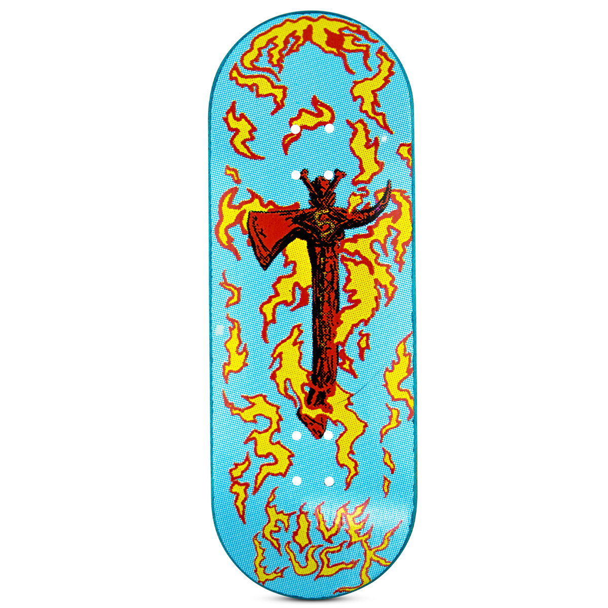 Five Luck Fingerboard Deck - Sacred Axes Light Blue