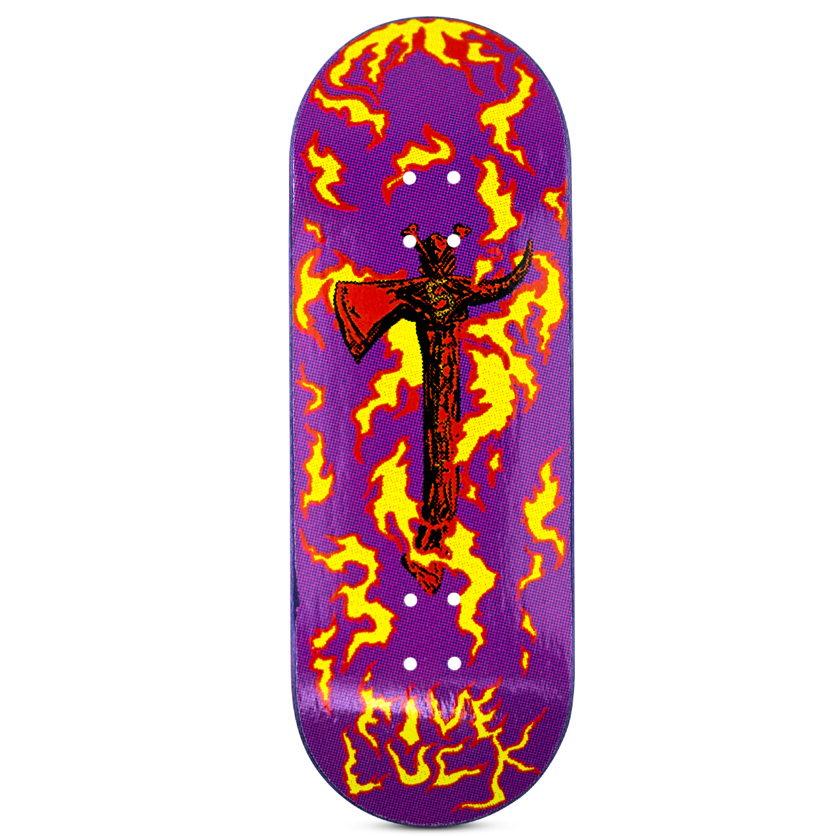 Five Luck Fingerboard Deck - Sacred Axes Purple