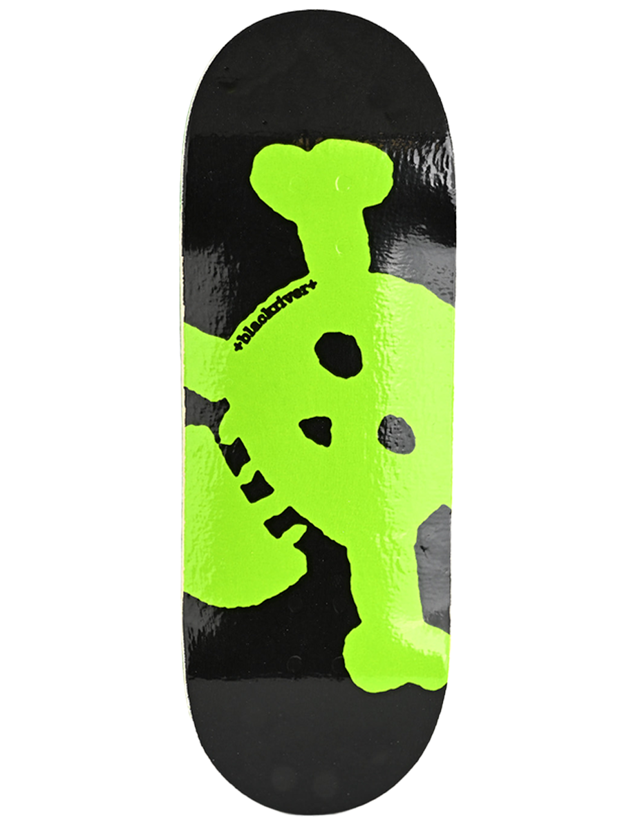 Blackriver Fingerboard Deck - Green New Skull