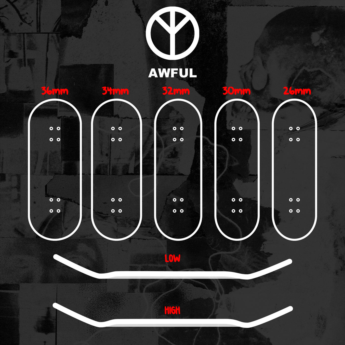 Awful Fingerboard Deck - Kitty Inverted