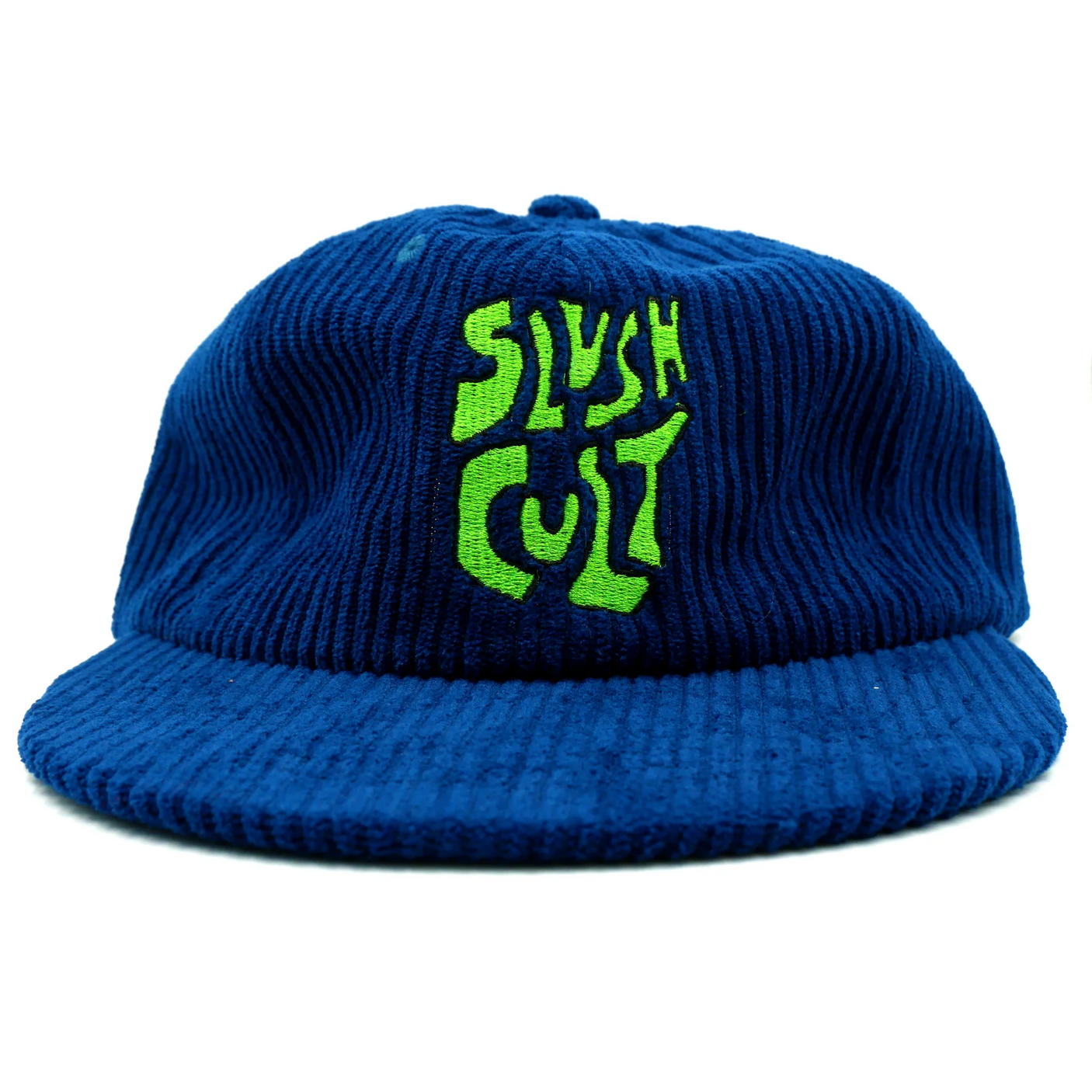 Slushcult Corduroy 6 Panel Hat - Stacked Logo