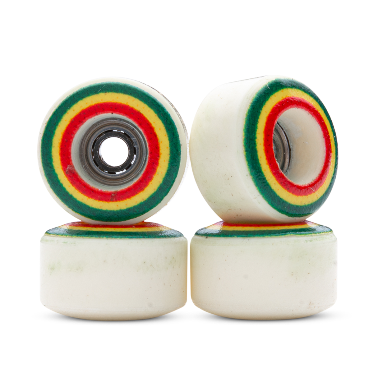 Dirty FB illPills 70D Street Shape Wheels - Rasta – The Vault Fingerboards