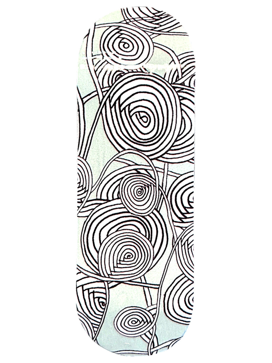 FlatFace Prototype Fingerboard Deck - Spirals Glow