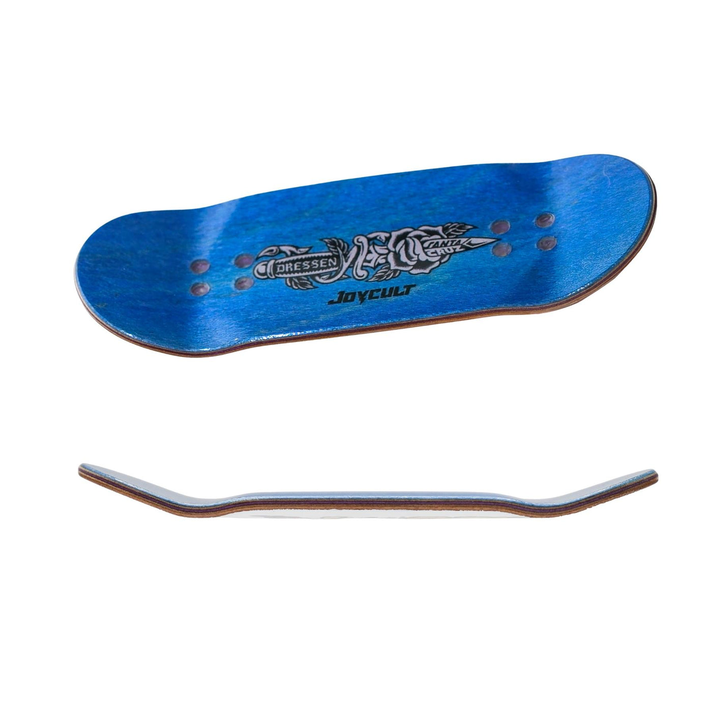 Joycult x Santa Cruz Fingerboard Deck - Dressen Rose Dagger