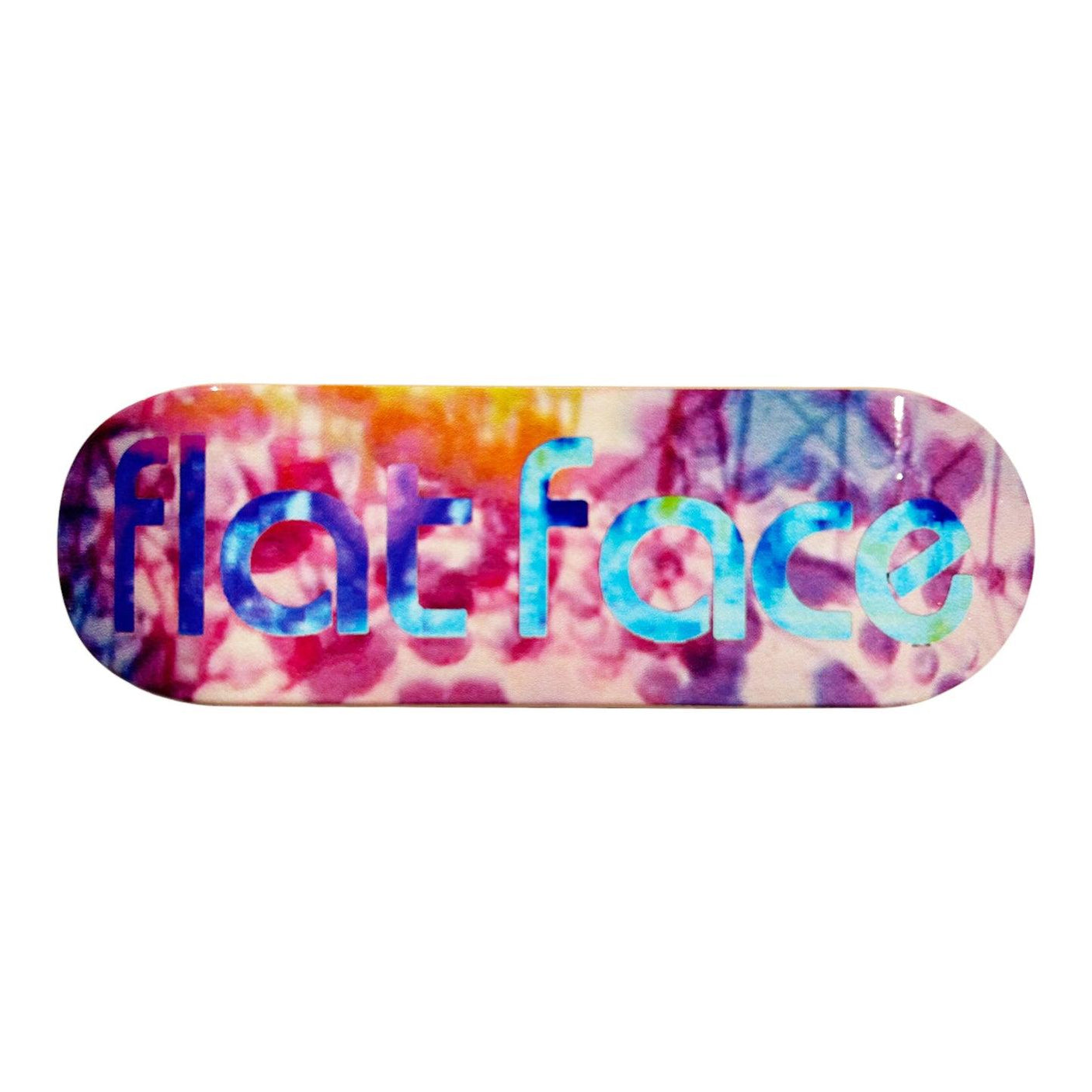 FlatFace x Duck Decks D-16 Polycabonate Fingerboard Deck - Tan Tie Dye Boc