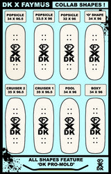 Faymus x DK Fingerboard Deck - Avenue Flinstones