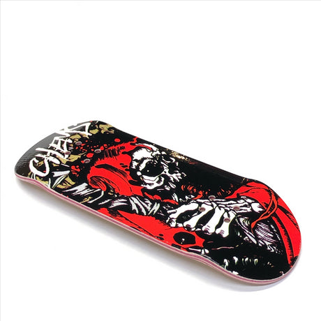 Chems Fingerboard Deck - Black Red Grim