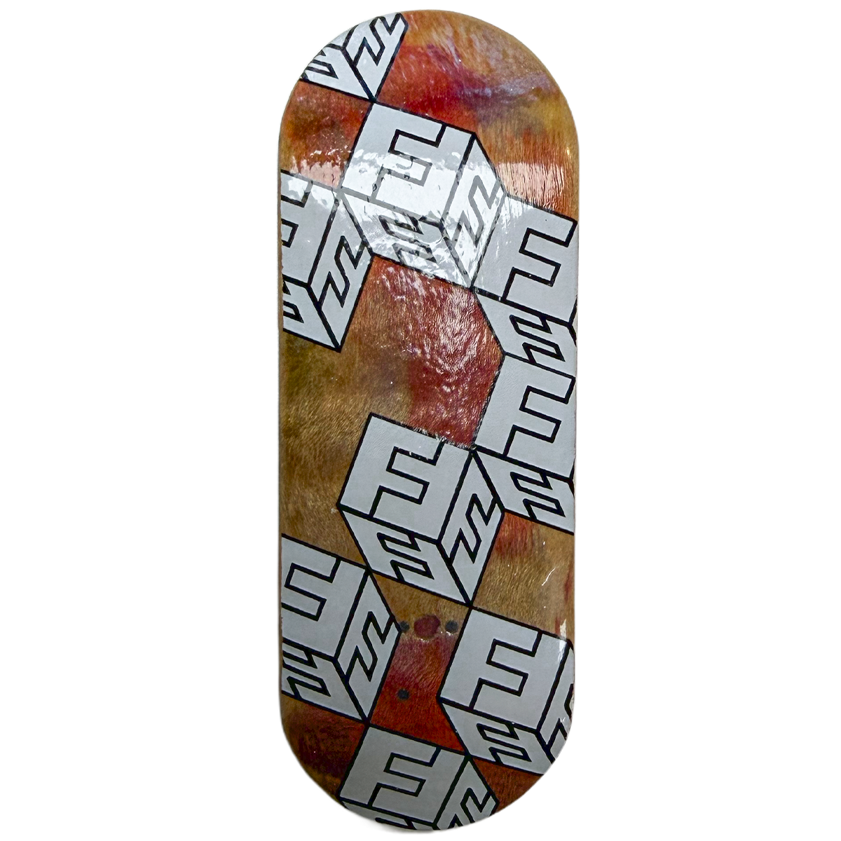 FlatFace x Cowply G15 Fingerboard Deck - White Cubes SE