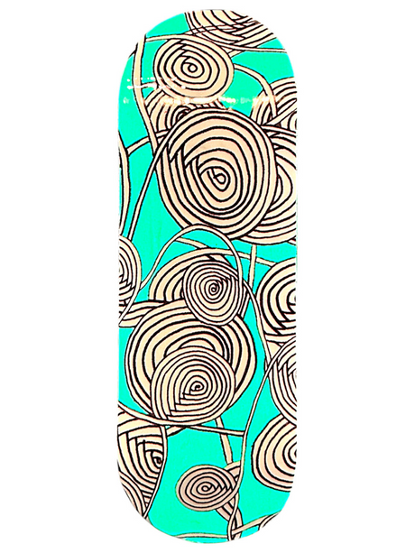 FlatFace Prototype Fingerboard Deck - Spirals Glow