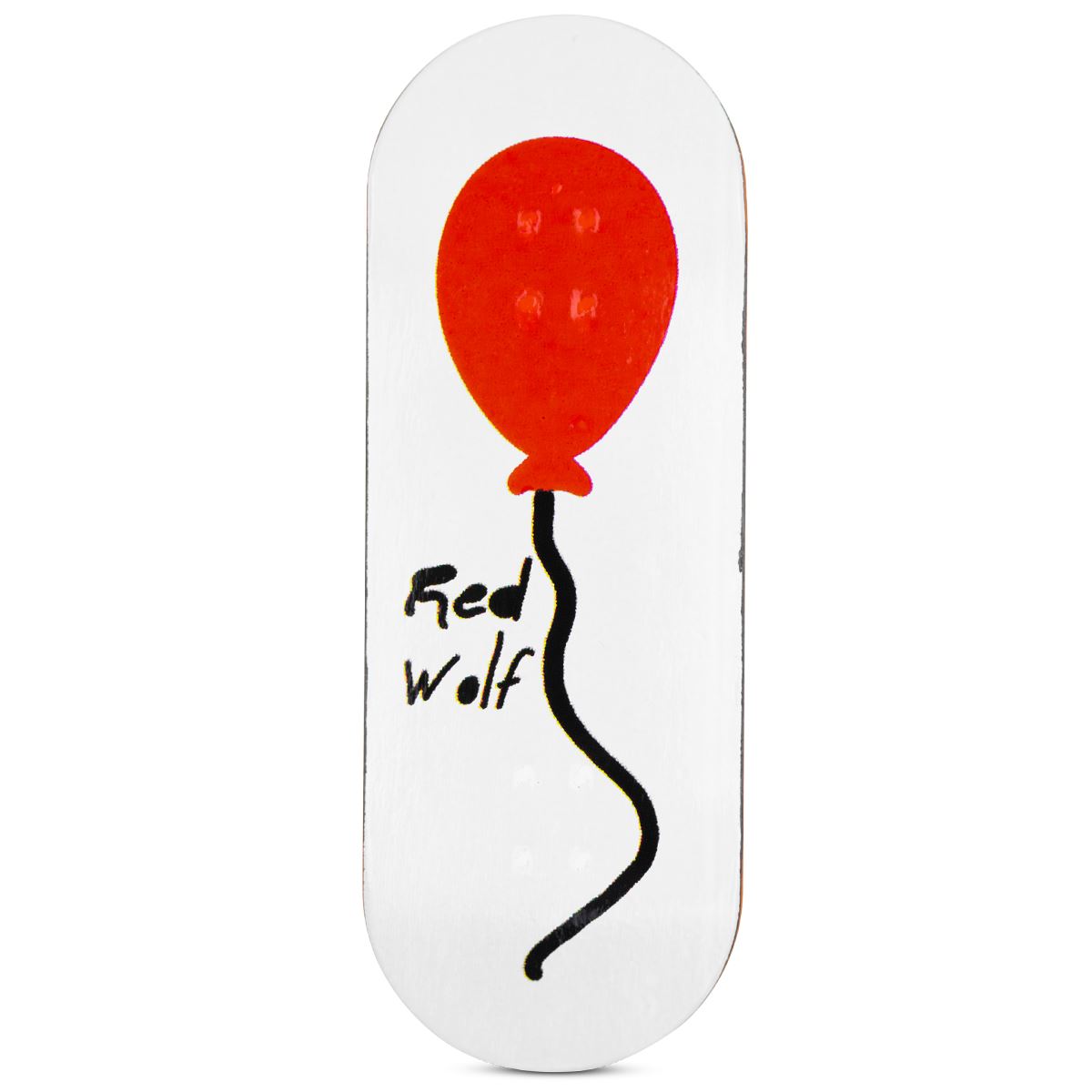 Red Wolf Fingerboard Deck - Red Balloon